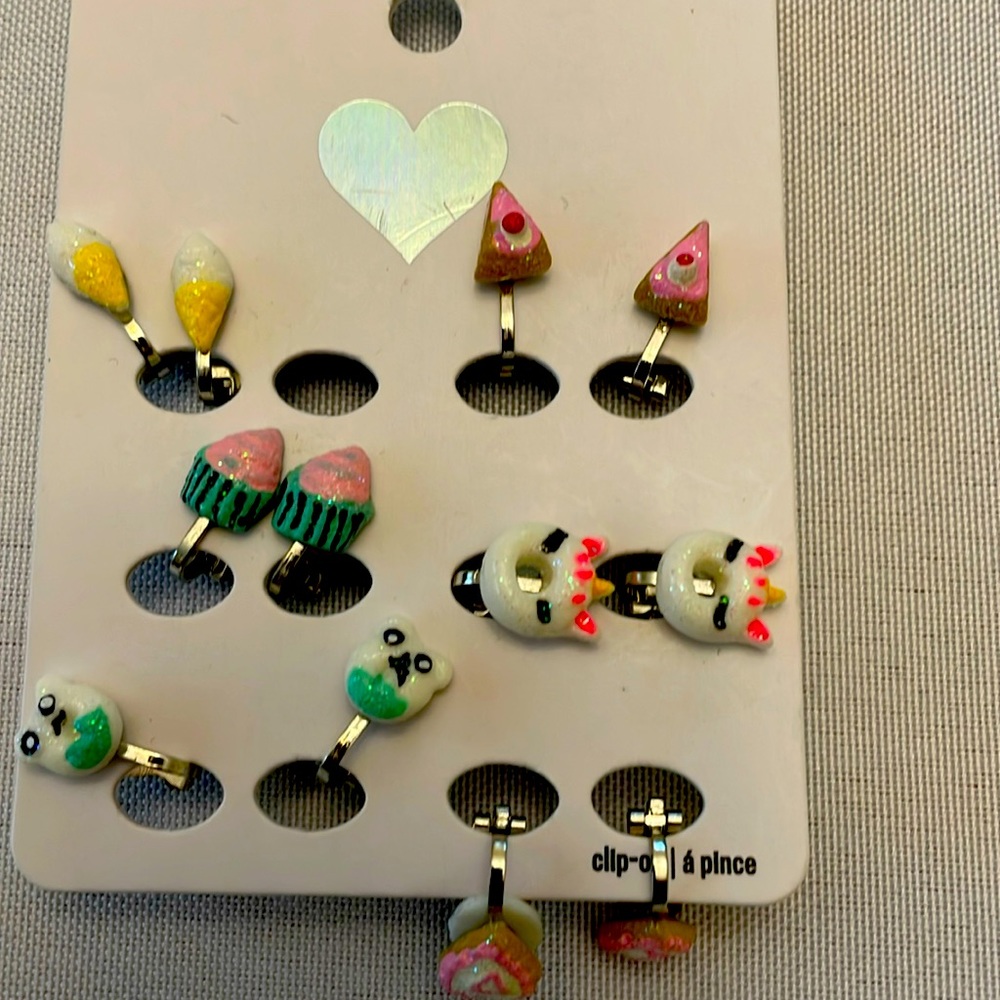 Hypoallergenic clipon earrings.